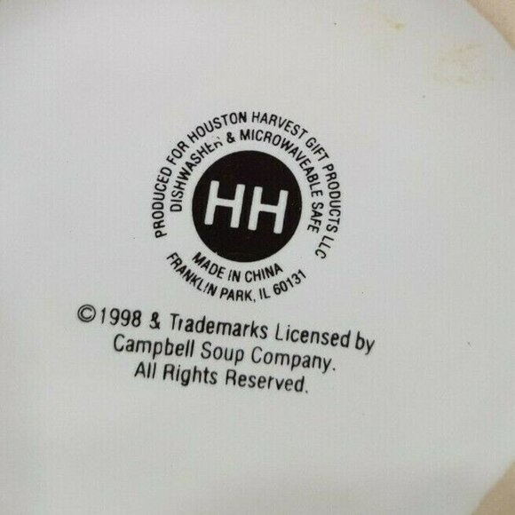 Houston Harvest 1998 Campbells Soup Kid Large Mug White Ceramic 16 oz Bowl - Picture 6 of 7